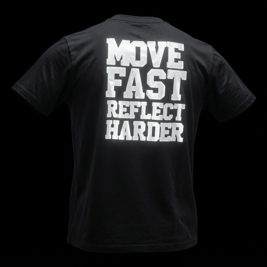Move Fast Reflect Harder Tee — Oversized Reflective
